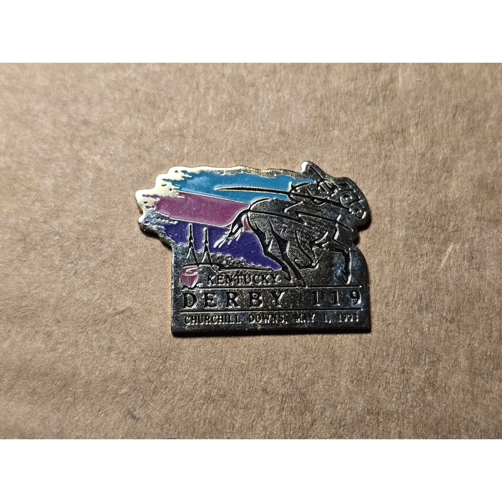 119th Kentucky Derby 1993 Churchill Downs Equestrian Lapel Vest Hat Pin G18